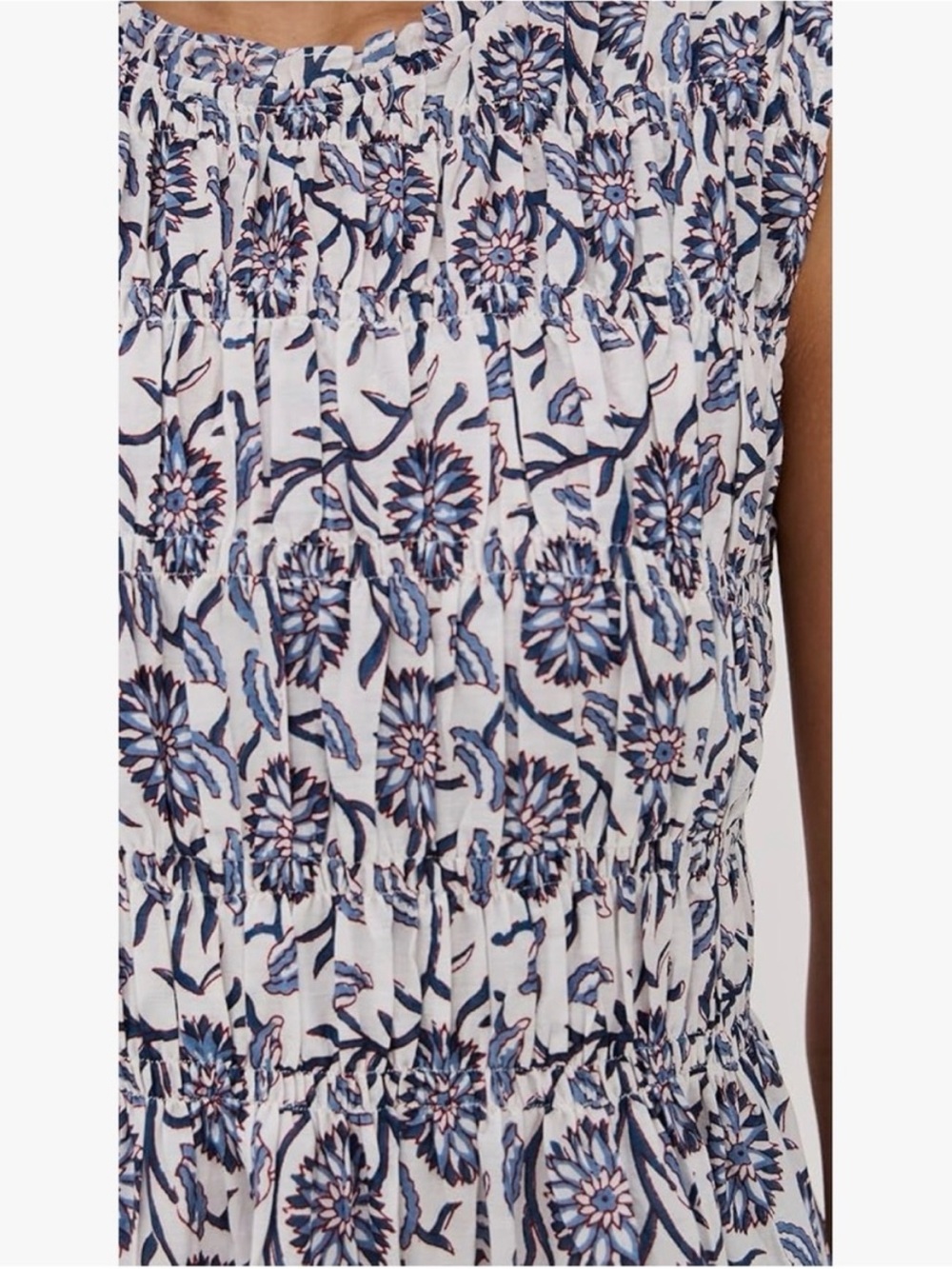 Velvet by Graham & Spencer "Marla" Block-Printed Cotton Dress, Like New - Picture 13 of 16